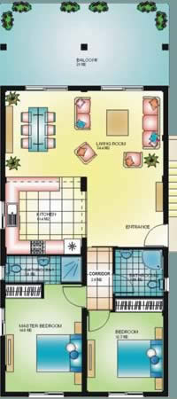 Luxury Garden Apartment Layout Plan